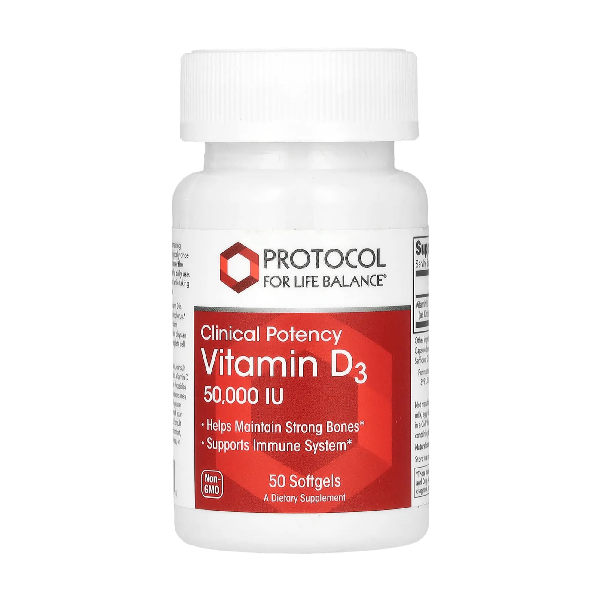 Вітамін D3 Protocol For Life Balance Vitamin D3 Clinical Protency, 50 000 МО, 50 гелевих капсул
